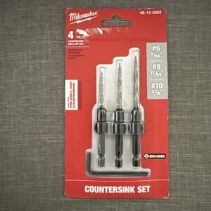 Milwaukee 48-13-5003 #6/#8/#10 Steel Countersink Set - 3 Piece